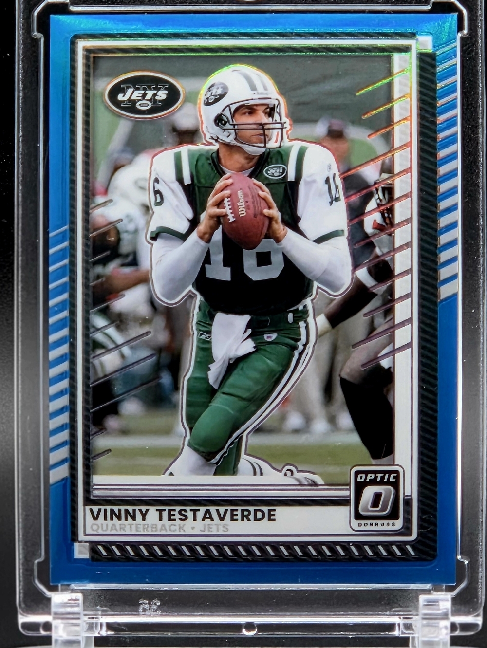 Vinny Testaverde New York Jets 2025 Donruss Optic Football Card - Aqua Optic